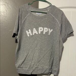 Grayson Threads Gray Sweatshirt with 'HAPPY' Print